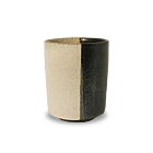 掛分切立湯呑[白×黒]大