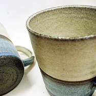 マグカップ[ゴマ白×青]