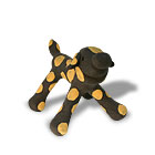 水玉犬[黒×黄]