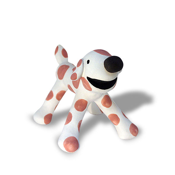 水玉犬[白×ピンク]