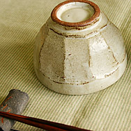 面取り飯碗[白小]