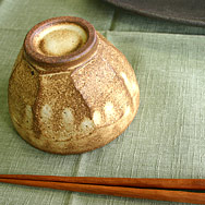 面取り飯碗[黄小]