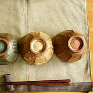 面取り飯碗[ピンク小]