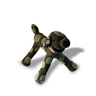 水玉犬[黒×グリーン]