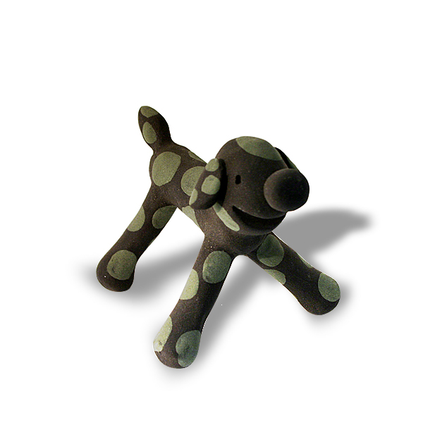 水玉犬[黒×グリーン]