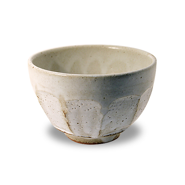 面取り飯碗[白大]