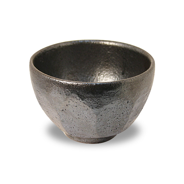 面取り飯碗[黒大]