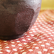 面取り飯碗[黒大]