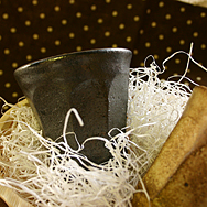 面取りゴブレット[黒]