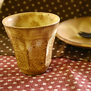 面取りゴブレット[黄]