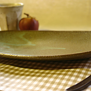 楕円皿[トルコ青]