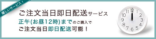 正午までのご注文で即日配送可能！
