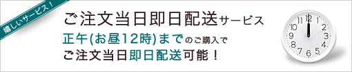 正午までのご注文で即日配送可能！